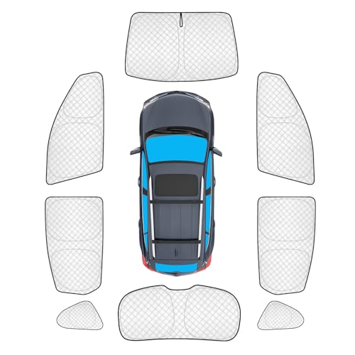 Image of KMF 8pcs Thicken Full Car Window Shades for Hyundai Santa Fe Sport 5 Seats Accessories 2013-2018(Not LWB), Windshield Sunshade Window Covers for Side Rear,UV Block and Blackout Privacy for Camping