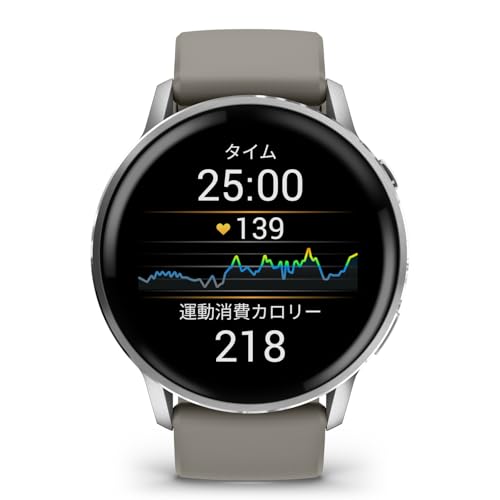GARMIN(ガーミン)Venu 4 Silver/Gray 45mm スマートウォッチ AMOLED ディスプレイ ロングバッテリー 健康 フィットネス ワークアウト Suica対応/心拍センサー/ストレスレベル・睡眠時間測定/iOS・アンドロイド対応/心電図(ECG)アプリ対応モデル【日本正規品】 商品画像7