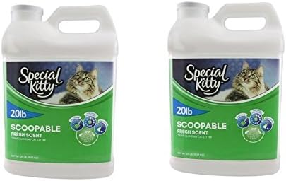 Special Kitty Scoopable Fresh Scent Tight Clumping Cat Litter, 20 Lb, Pack of 2