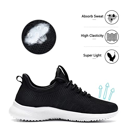 Image of Lamincoa Womens Slip On Walking Shoes Non Slip Casual Road Running Lightweight Mesh Fashion Sneakers for Gym Travel Workout