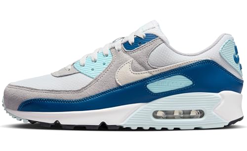 Nike Air Max 90 Men's Shoes (FN6958-001, Pure Platinum/Glacier Blue/Court Blue/White) Size 11.5