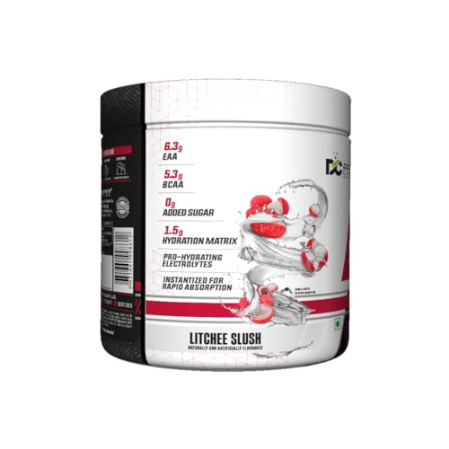 Image of Doctor's Choice EAA (Essential Amino Acids) BCAA for Intra-Workout /Post Workout 300grams (Litchi- 30 Servings), Powder