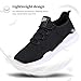 ZASJDG Tennis Shoes for Women Men Road Running Slip on Walking Sports Athletic Workout Gym Shoes Casual Breathable Comfortable Fashion Sneakers All_Black Size 8 Women/6.5 Men