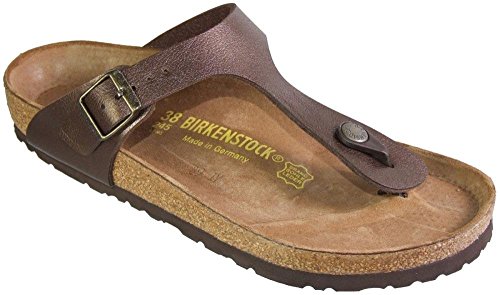 Image of Birkenstock Women's Gizeh Thong Sandal, Toffee Birko-Flor, 39 M EU /8-8.5 B(M) US