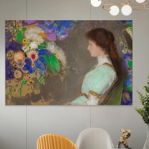 Odilon Redon Violette Heymann impression sur toile déco 50x75 cm - 5