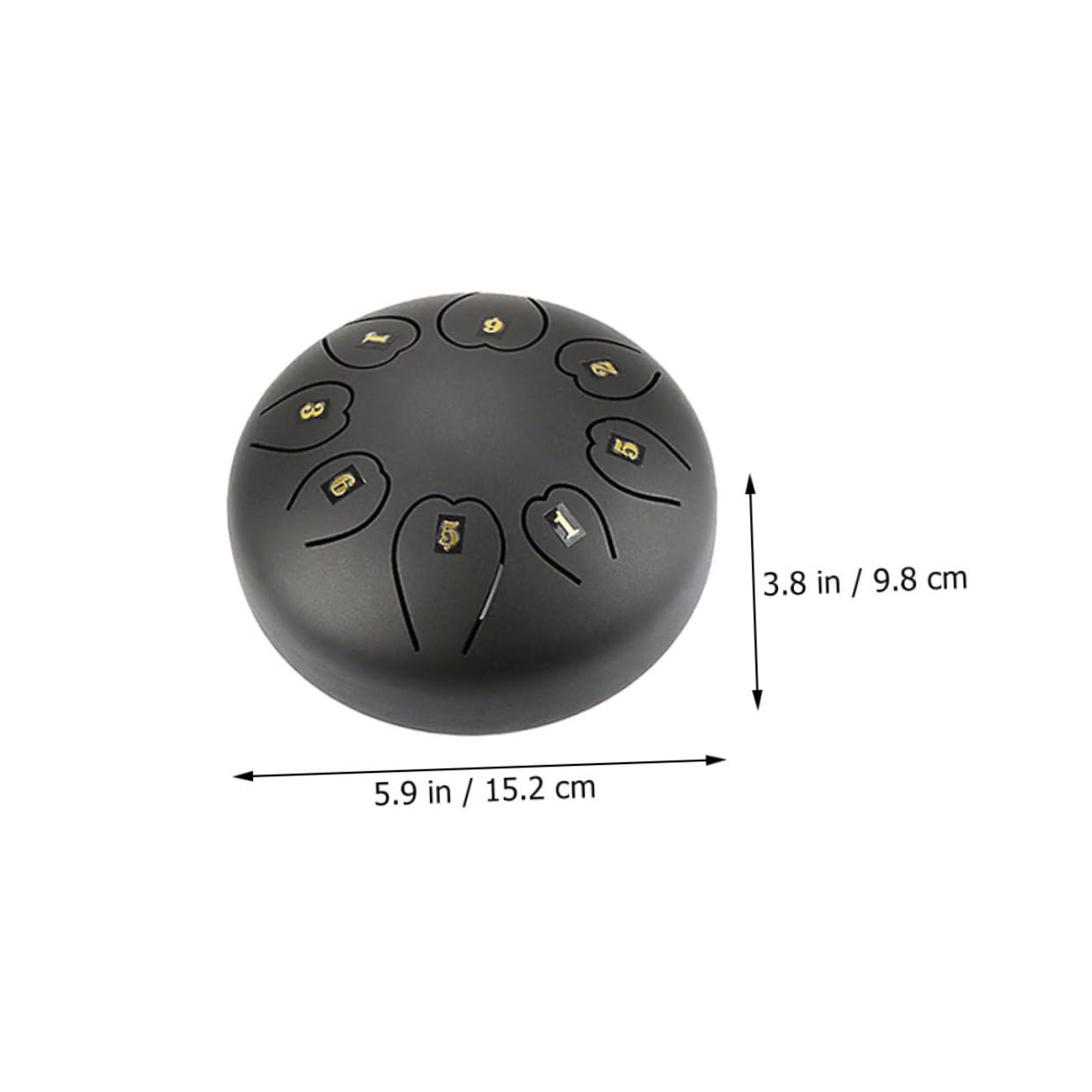 Tamburo Etereo Portatile Xb06 Grande Nero per Esibizione | Strumento a Percussione per Principianti, Metallo e Legno, Yoga e Suono