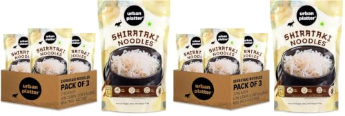 Image of Urban Platter Shirataki Konjac Noodles, 270g, Pack of 6 (Fat-Free, Gluten-Free, Low Carb, Ready to Use)
