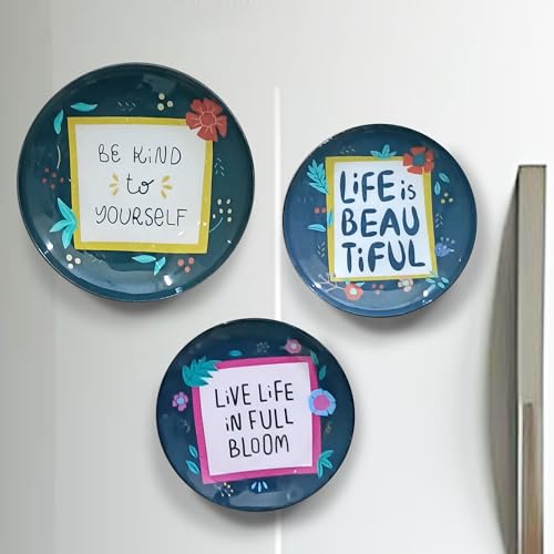 Image of Amazon Basics Life is Beautiful Metal Decorative Fridge Magnet | Gift Items for Women and Men | Home Decoration Gift Item | Set of 3 | Stylish Fridge Magnet 1x9 CM, 1x7 CM