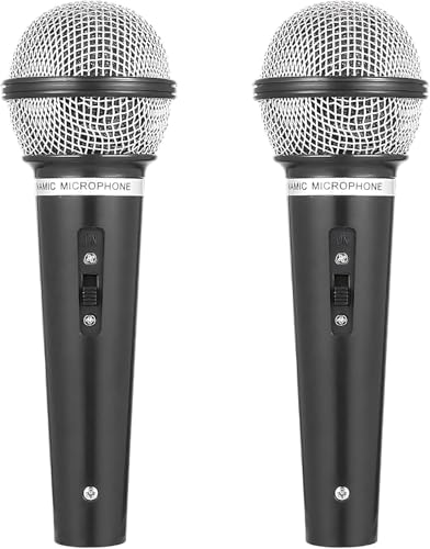 Fake Microphone Microphone for Adult 2 Pack Microphones for Singing Pretend Play Karaoke Parties Birthday Party Supplies Stage Performances