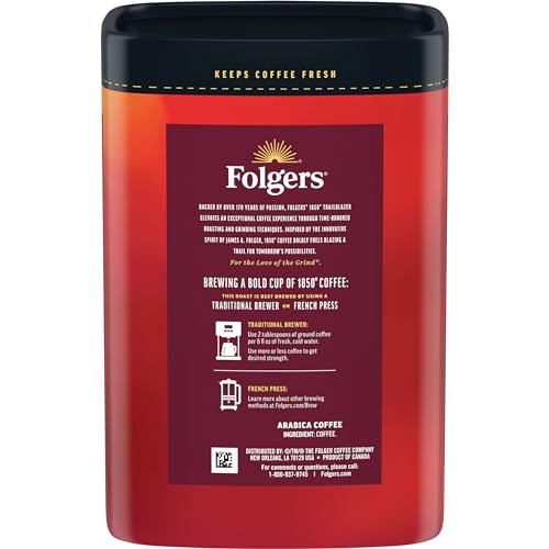 Image of Folgers 1850 Trailblazer Ground Coffee, 6 Canisters