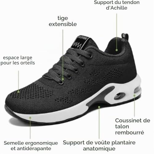 Bastwahl Basket Orthopedique Femme Sport - ErgoVita - Baskets à Confort orthopédique - Respirantes, Semelle à Coussin d'air, Durables et Polyvalentes pour Sports et Quotidien – vue 6