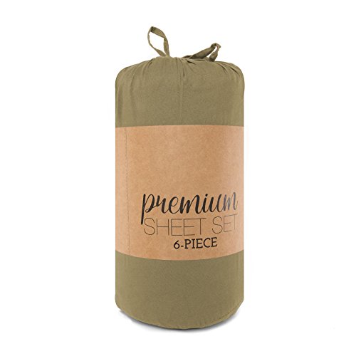 Ienjoy Home Simply Soft 6 Piece Sheet Set, King, Sage,Ss-6Pc-King-Sage #TOP2