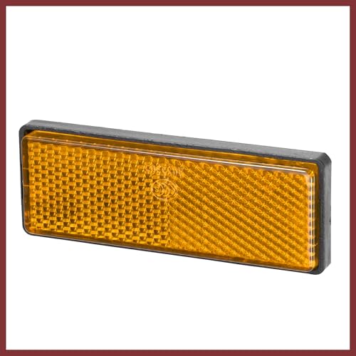 Image of 6 Pcs Rectangular Stick-on Safety Spoke Reflective Self Adhesive Reflector for Gate Posts Cars Trailer Motorcycle Trucks Boat Bicycle Bike Orange Replace Parts