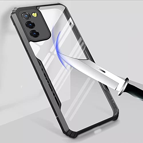 Image of Spazy Case Galaxy A03s Back Cover | Transparent Crystal Clear Hard PC Back Case with TPU Bumper, Military-Grade Drop Protection Case Cover for Samsung Galaxy A03s