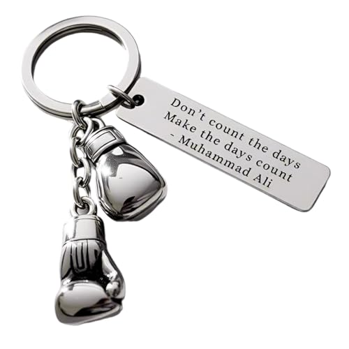 Plorede Boxing Glove Keyring with Engraved Gift Sports Gift for Boxer Boxing Coach Fight Fans Gym Bag Accessory Personalized Engraving Durable Metal Keychain.