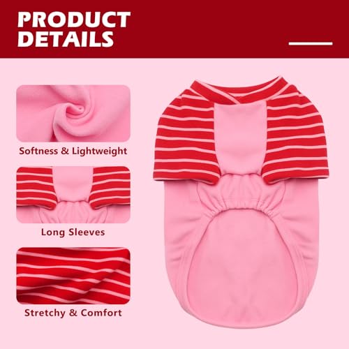 KYEESE 2Pack Dog Shirt Super Soft Dog Sweatshirt Comfort Lightweight Dog T Shirt Dog Fleece Sweater Stretchy Dog Coat Breathable Dog Clothes for Small Dogs, Pink, M KYEESE 2Pack Dog Shirt Super Soft Dog Sweatshirt Comfort Lightweight Dog T Shirt Dog Fleece Sweater Stretchy Dog Coat Breathable Dog Clothes for Small Dogs, Pink, M