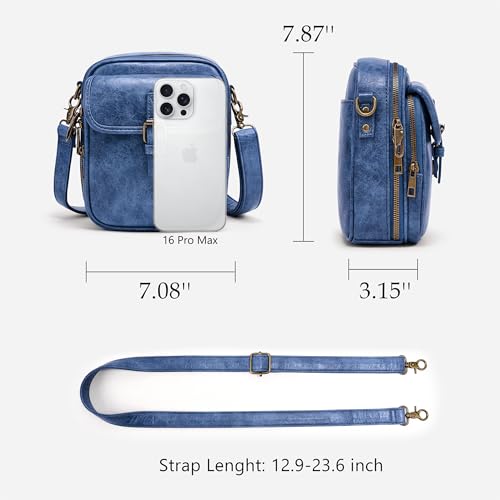 Image of Small Crossbody Bag for Women with Card Slots Vegan Leather Messenger Bag Men Wallet, Cross Body Anti-theft Shoulder Purse