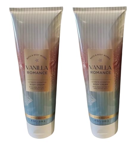 Bath & Body Works Vanilla Romance Body Cream 2-Pack Warm Vanilla Moisturizing Lotion Set