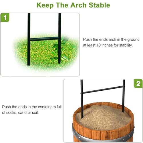 Metal Pergola Arbor,7.5 Feet Wide x 6.4 Feet High or 4.6 Feet Wide x7.9 Feet High,Assemble Freely 2 Sizes,for Various Climbing Plant Wedding Garden Arch Bridal Party Decoration Wide Arbor