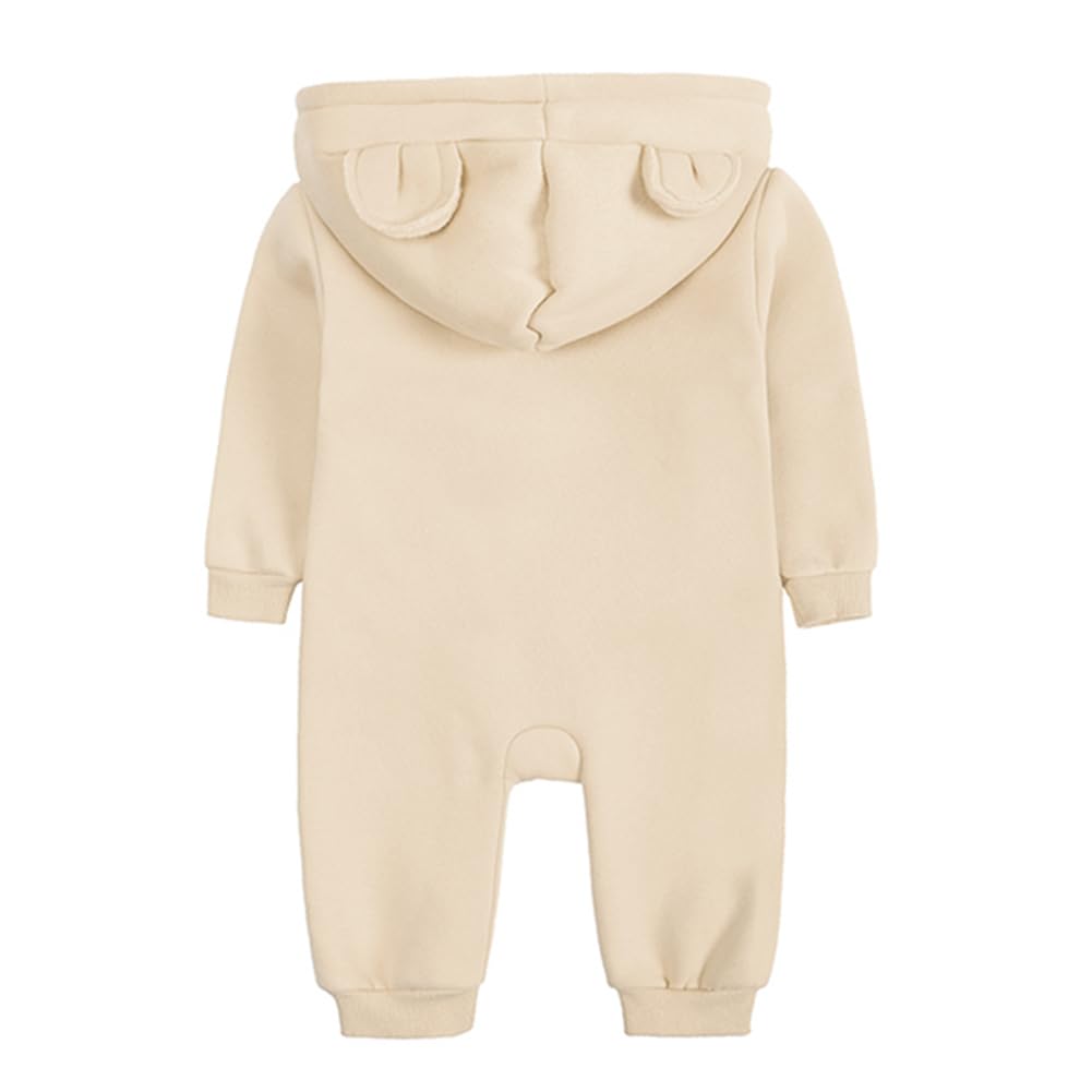 Odizli Neugeborene Baby Mädchen Junge Kleidung Herbst Winter Langarm Fleece Kapuze Strampler Overall