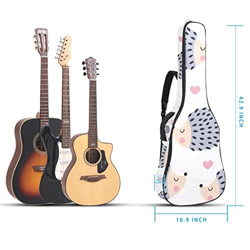 Sac à dos guitare acoustique imperméable 42,9" avec renards - 5