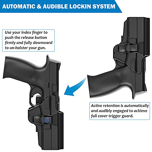Tege Owb Holster For S&W M&P 9Mm Full Size, Tactical Belt Holster For Smith & Wesson Mp 9Mm/40S&W M&P 2.0（No Shield）, Polymer Outside Waistband Open Carry 60° Adjustable Holster With Fast Release #TOP3