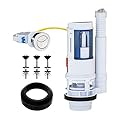 ZONE INDUSTRY CORP. Dual Flush Valve, Push Button, Converter Kit, Replacement, Water-Saving, UPC & CUPC Listed Toilet Repair Kit, with gasket and bolts kits, For Use with Standard 2-inch Flush Valves