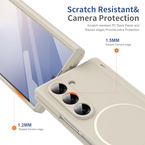 Coque silicone pour Samsung Z Fold6 magnétique blanche antichoc
