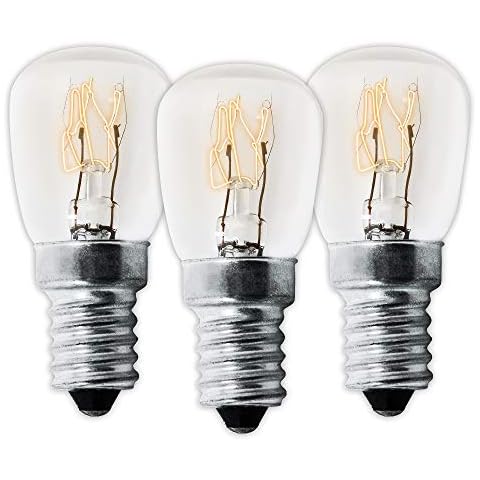 4vwin E14 15W Incadescent Bulbs Small Edison Screw Base up to 300 Degrees for Microwave / Oven / Salt Lamp Bulbs Cover