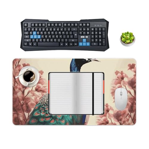 Grand tapis de souris paon pour le bureau et la maison - 4