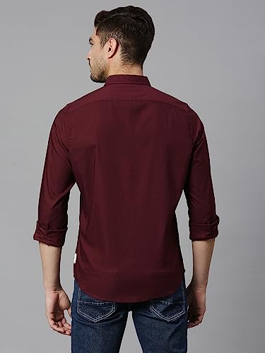 Image of Thomas Scott Men's Cricket Club Collection Classic Regular Fit Twill Shirt | 100% Cotton Long Sleeve Solid Shirt with Button Down Collar (Available in Plus Size)