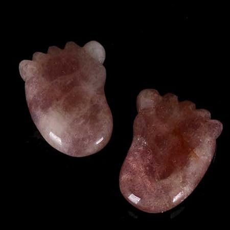 Amazon Com Mineralbiz 1 Naturales Purpura Piedra Tallada Pies De Bebe Talla De Hadas De Vidrio Hechos Diseno De Estrella Todo Lo Demas