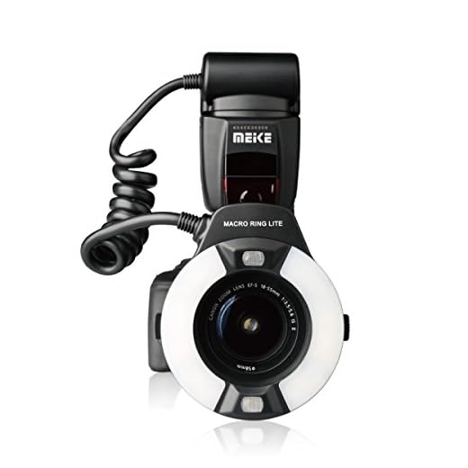 MEKE MK-14EXT-C E-TTL Anello flash macro LED con lampada LED AF Assist per EOS 4000D 70D 77D 80D Rebel T7i T6i T6s T6 T5i T5 T4i T3i SL2 e altre fotocamere DSLR EOS con supporto