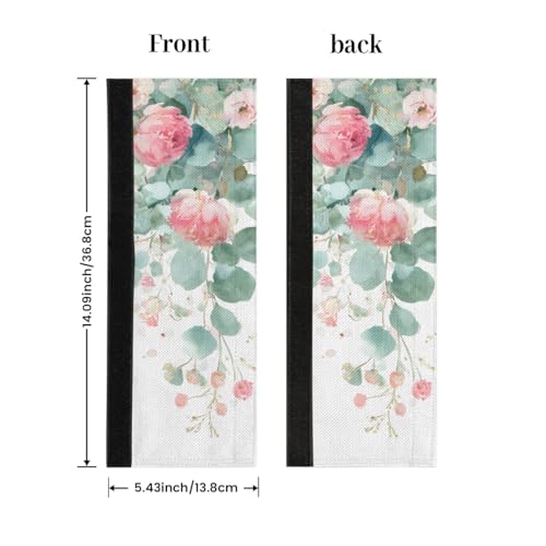 Image of Refrigerator Door Handle Covers Set of 2 Watercolor Flowers Leaves Washable Fridge Dishwasher Mocrowave Oven Stove Decor Protector Handle Cover Keep Kitchen Appliance Clean from Food Stains Decorate