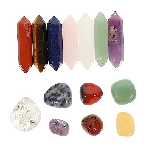 Pierre naturelle de cristal pour yoga et artisanat : pack de 28 pièces de gemmes décoratives