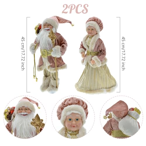 Figurines de Noël de M. et Mme Noël - Poupée Père Mignon pour Décoration de Table - 7