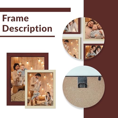 Image of Art Street Large Collage Wall Photo Frame Individual Picture Frame Set For Living Room, Decorative Wall Hanging Home Decor Set Of 10 (6x8, 8x8, 8x10, 6x10 Inch, Brown-Beige)