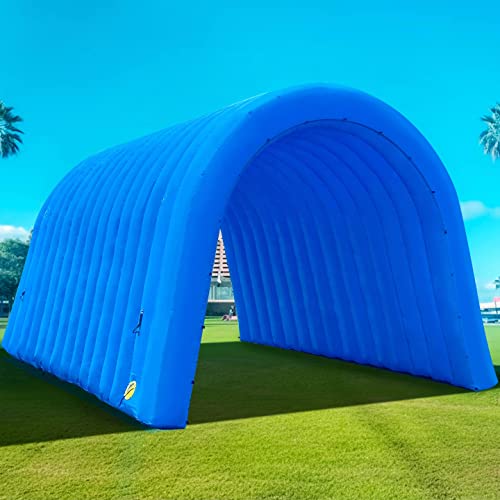 Image of OZIS 16FT Inflatable Tunnel Sports Tunnel Entrance with Installed Blower Inflatable Tunnel Tent for Business Advertising Event Exhibition Promotion,Street,Shop,Supermarket,School(Blue, 16x10x10ft)