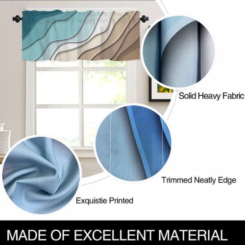 Menoeceus Kitchen Valances, Geometric Curtain Valance Rod Pocket Window Curtain For Kitchen Bathroom Dining Room Blackout 70%-90% #TOP2