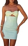 Yiulangde Women Strapless Seashell Print Sequin Sparkly Rhinestone Bodycon Mini Dress Sexy Flower Beaded Embellished Short Cocktail Party Formal Tube Dresses