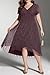 Pinup Fashion Women Burgundy Plus Size Dresses Christmas Holiday Fall Cocktail Sparkly Short Sleeve High Low Fit Flare Midi Dresses