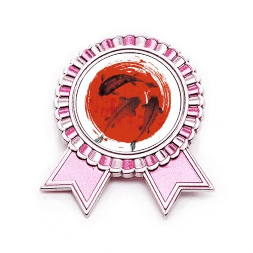 Broche carpe rouge du Japon rose en métal pour sublimer vos tenues du quotidien