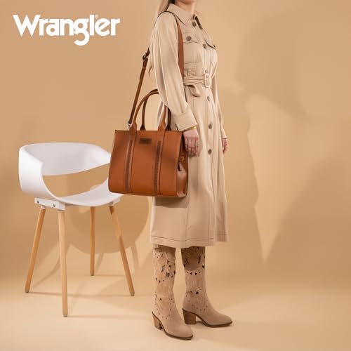 Image of Montana West x Wrangler Tote Bags Purses for Women Work Top-Handle Handbags with Strap