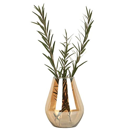 Image of Gold vase Glass vase for Home Decor Gifting Table Flower vase Tied Ribbons