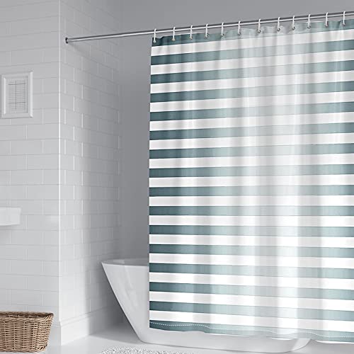 Rideau de douche anti moisissure imperméable 180x200 à rayures en polyester lavable