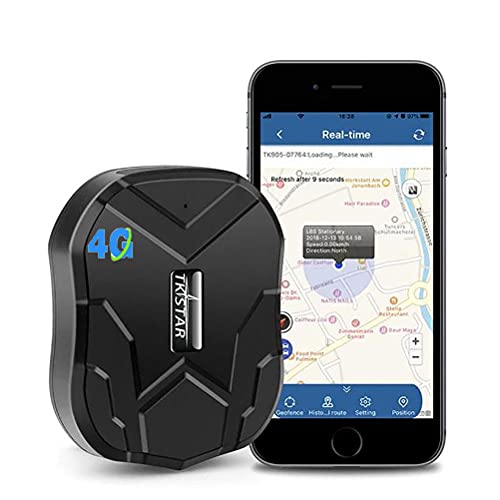 4G GPS Tracker for Vehicles Hidden Magnetic Vehicles GPS Tracker Locator Real Time GPS Tracker for Car Motorcycles Trucks with Anti-Theft 5000 mAh - 4G TK905