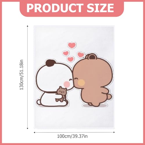 Miniatura 2 de Jxaxd Bubu Dudu Manta De Forro Polar, Manta Bubu Y Dudu, 100 X 130 Cm, Manta De Panda De Dibujos Animados, No Se Arruga Fácilmente, Suave Y Agradable Para La Piel, Bonita Manta Para Salón, Dormitorio