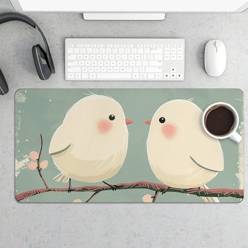 Desk Pad Protector 24x12 Inch Extended Dos Aves Blanco