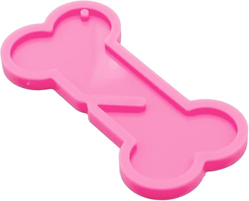 Miniatura 3 de Moldes de silicona para llavero de huesos de perro brillantes y brillantes de 3.9 in, molde de resina para hacer manualidades con epoxi, molde para
