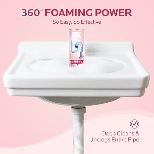 Foaming Drain Cleaner Clog Remover: Sink Cleaner Pipe Clogged Opener for Kitchen Bathroom Toilet Tubs and Showers (2 Pack) - Image 3